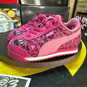 Puma Roma SL Pink Cheetah Animal Print Size 7C
